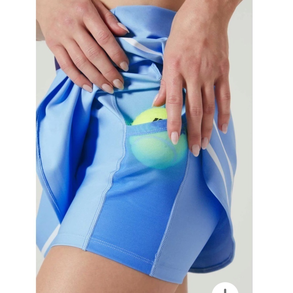 Powder blue tennis skirt biker shorts with mesh pockets BNWT S - Picture 4 of 7